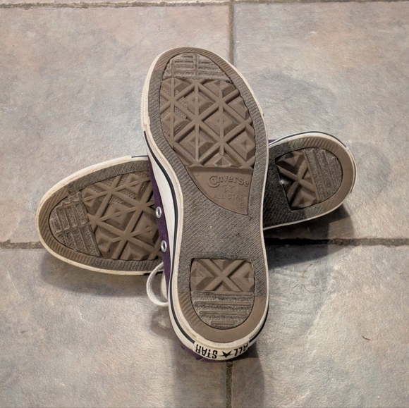 Eggplant Converse All Star Low Stop Chuck Taylors - Picture 5 of 7